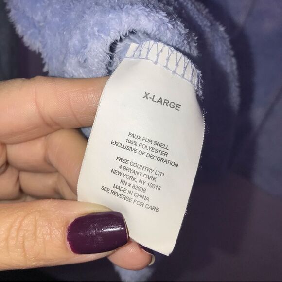 Free Country Cozy Blue Fleece Full-Zip Jacket - Picture 5 of 5